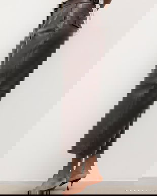 Answear.LAB pantaloni pentru femei, din piele MADELINE Unscripted Collection