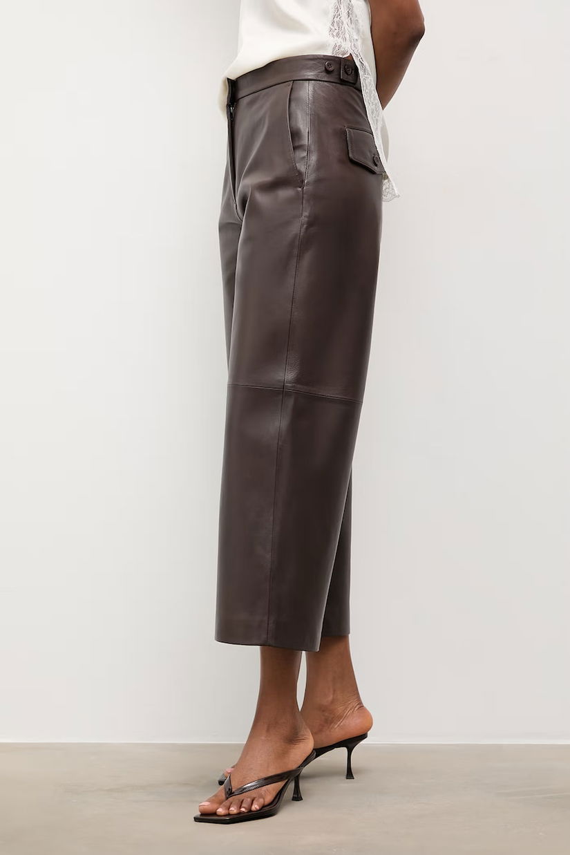 Answear.LAB pantaloni pentru femei, din piele MADELINE Unscripted Collection