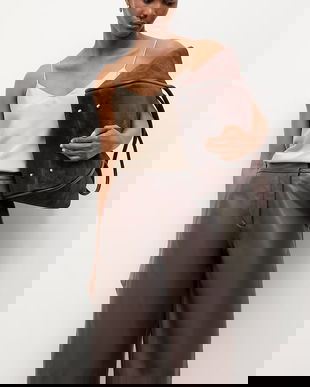 Answear.LAB pantaloni pentru femei, din piele MADDIE Unscripted Collection