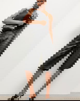 Answear.LAB pantaloni pentru femei, din piele MADDIE Unscripted Collection