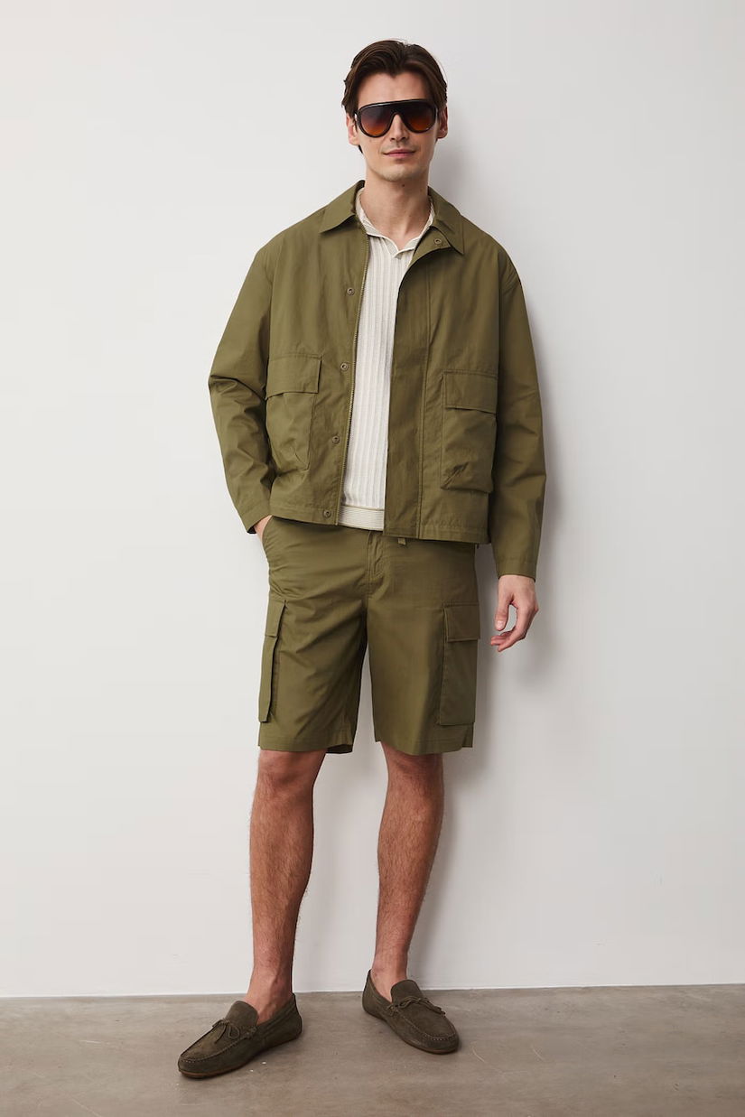 Medicine pantaloni scurți cargo pentru bărbați, din bumbac