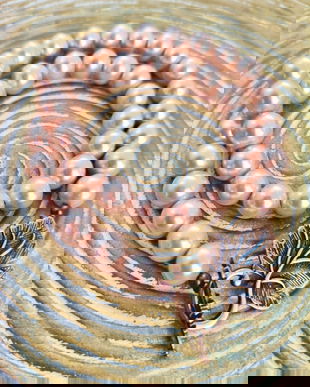 Colier CHOKER perle de Mallorca crem somon