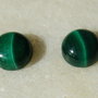 (2 bucati) Malachit NATURAL cabochon 8x4 mm