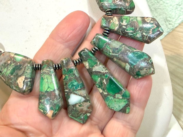 SET~ENCHANTED FOREST~ agate crabfire,sediment de jasp,inox