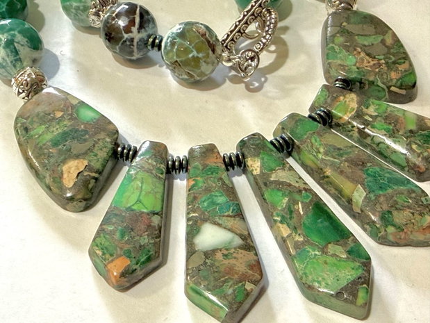 SET~ENCHANTED FOREST~ agate crabfire,sediment de jasp,inox