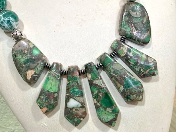 SET~ENCHANTED FOREST~ agate crabfire,sediment de jasp,inox
