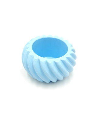 Recipient rotund bleu, turnat manual, vopsit si lacuit 46271
