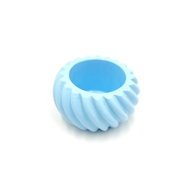 Recipient rotund bleu, turnat manual, vopsit si lacuit 46271