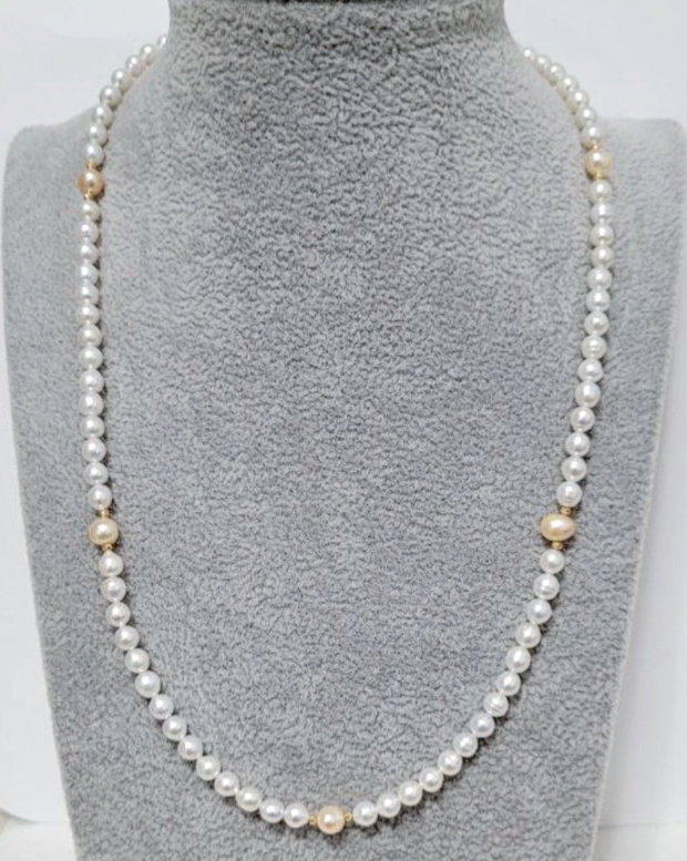 Colier aur 14K cu perle de cultura