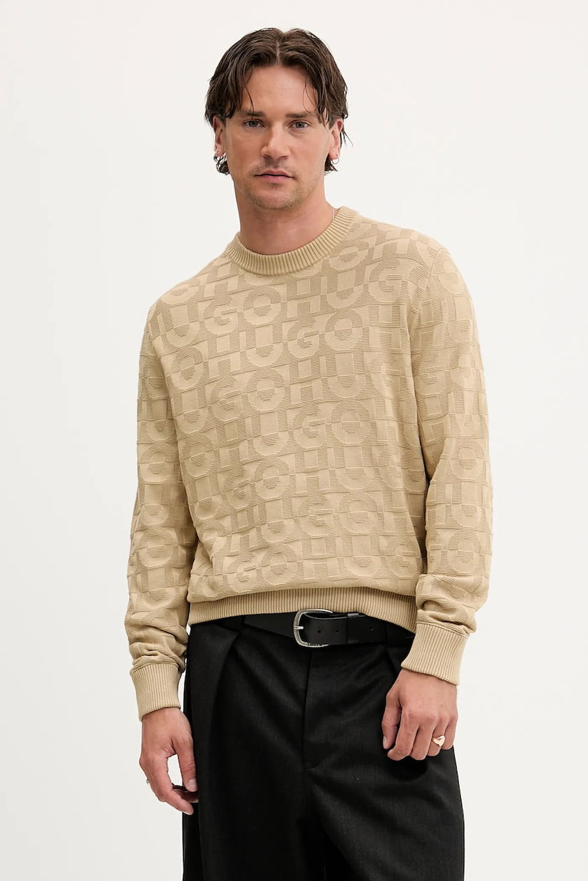 HUGO pulover de bumbac Splittum