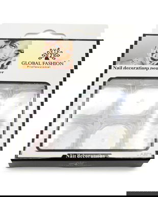 Decorațiuni pentru unghii, Nail Art Decoration 6 buc, alb