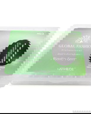 Set extensie, tipsuri reutilizabile, pătrat de salon, 120 buc, NO.3