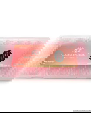 Forme superioare din plastic pentru french, 15 mărimi, 150 buc, roz