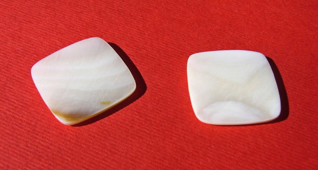 (2 bucati) Sidef NATURAL cabochon 23x23x2.5 mm
