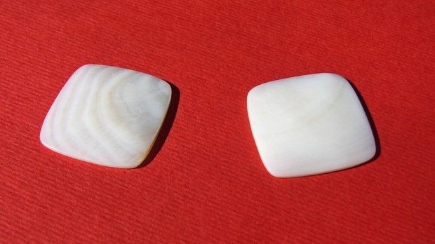 (2 bucati) Sidef NATURAL cabochon 23x23x2.5 mm
