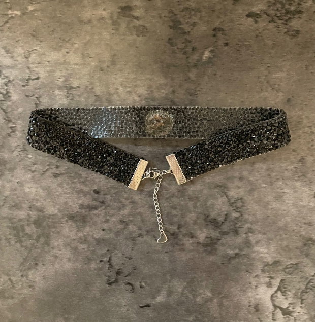 Choker gothic green stone