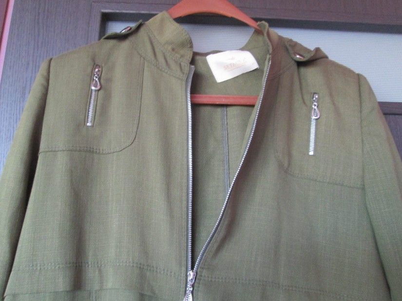 rochie kaki lunga cu gluga 44