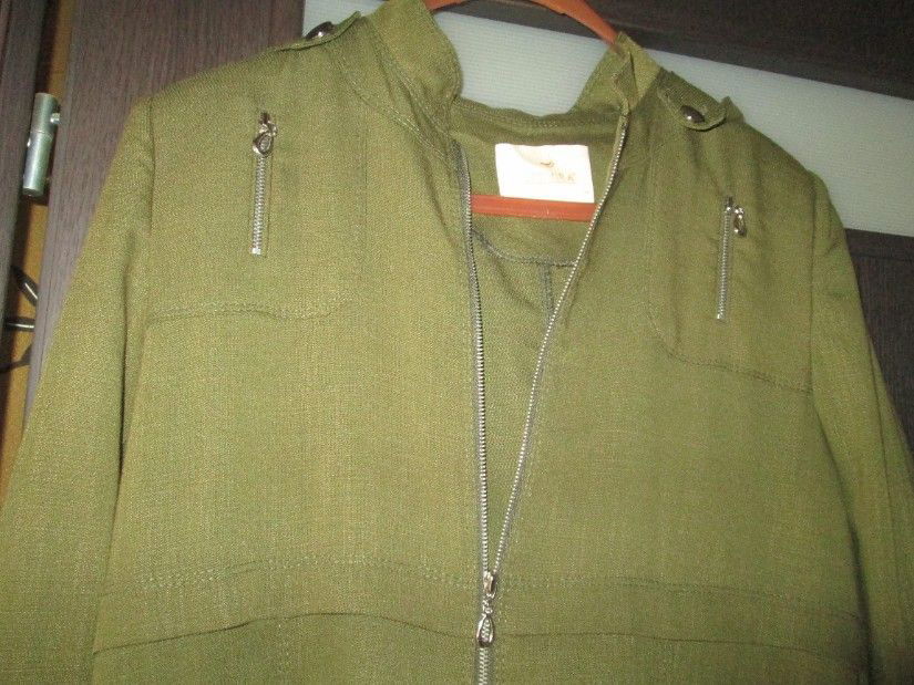 rochie kaki lunga cu gluga 44