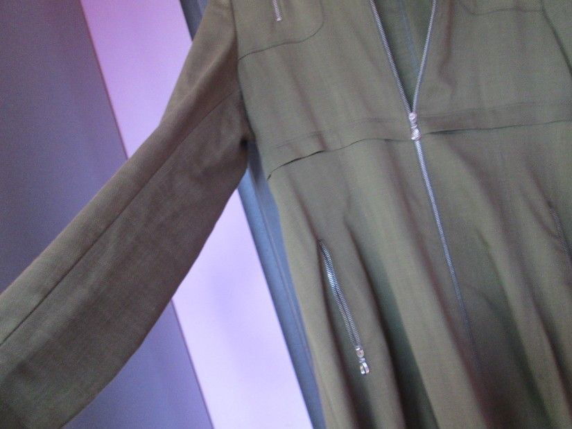 rochie kaki lunga cu gluga 44