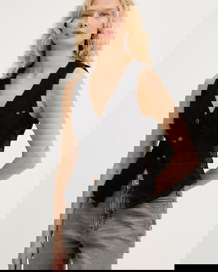 Pinko vestă pentru femei, din bumbac