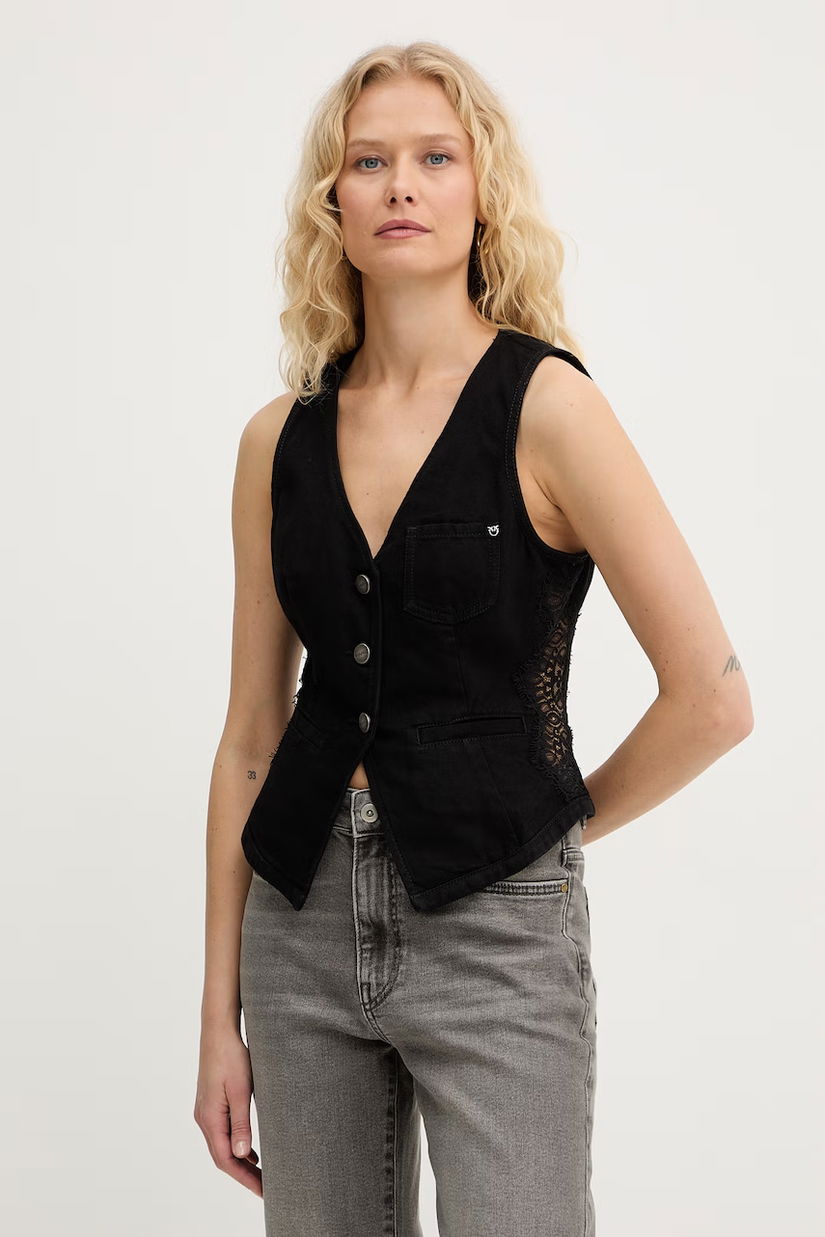 Pinko vestă pentru femei, din bumbac