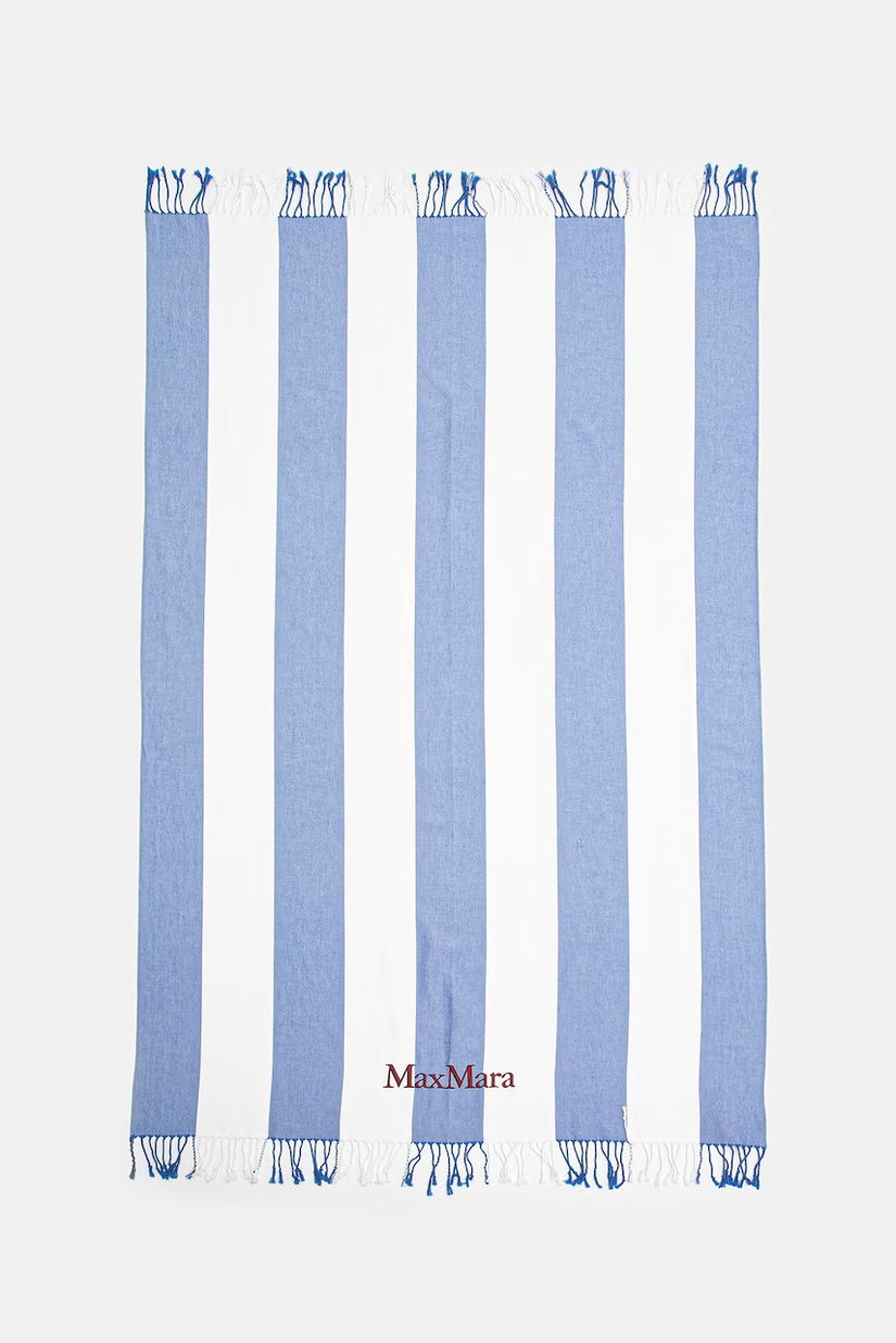 Max Mara Beachwear prosop de plajă din bumbac