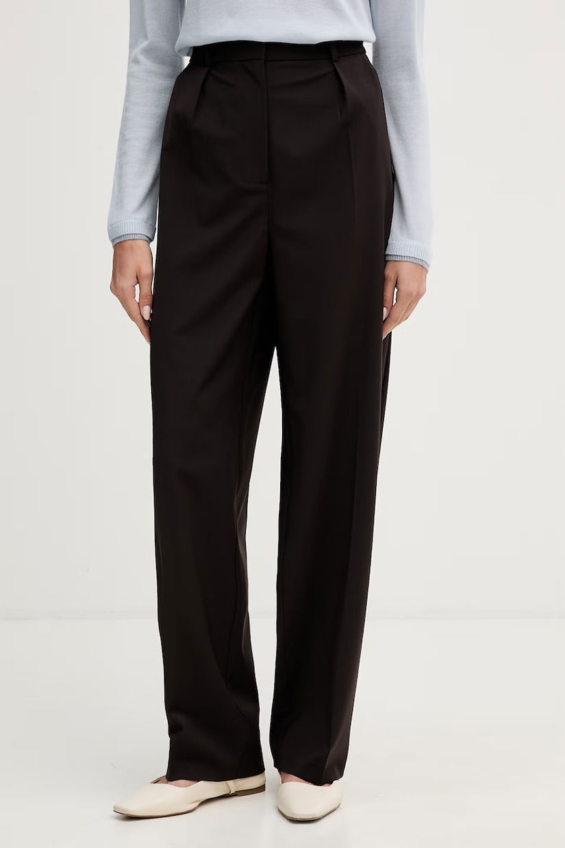 Lacoste pantaloni de costum pentru femei, cu amestec de lână