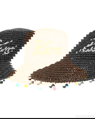 Kurt Geiger London pălărie de paie de damă Kurt Raffia Bucket Hat
