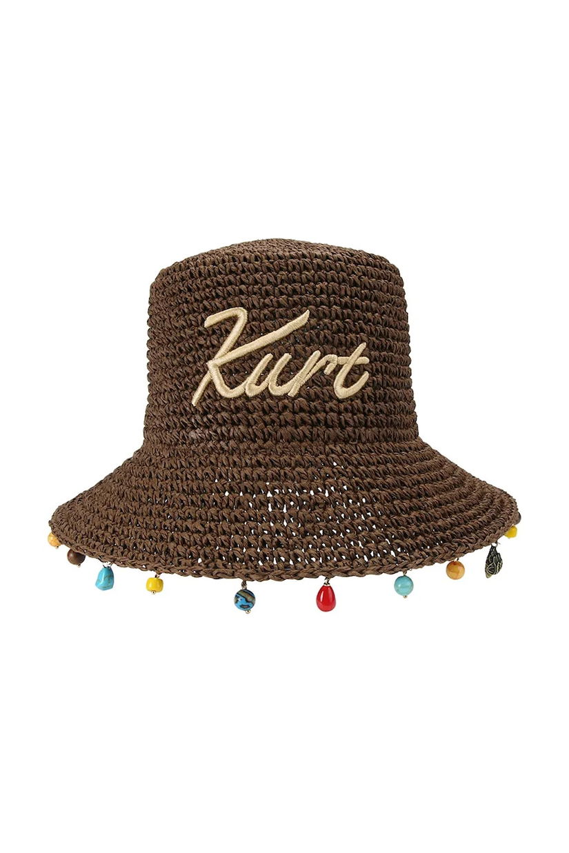 Kurt Geiger London pălărie de paie de damă Kurt Raffia Bucket Hat