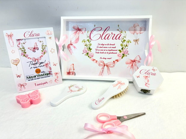 Set aniversar personalizat 1 anisor - Fundite - Tavita turta si accesorii