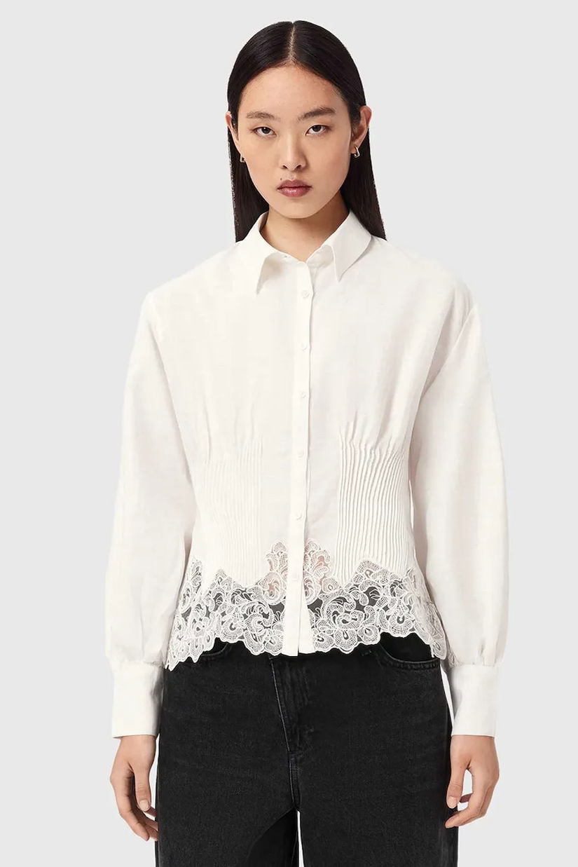 AllSaints cămașă de damă din in CAROL