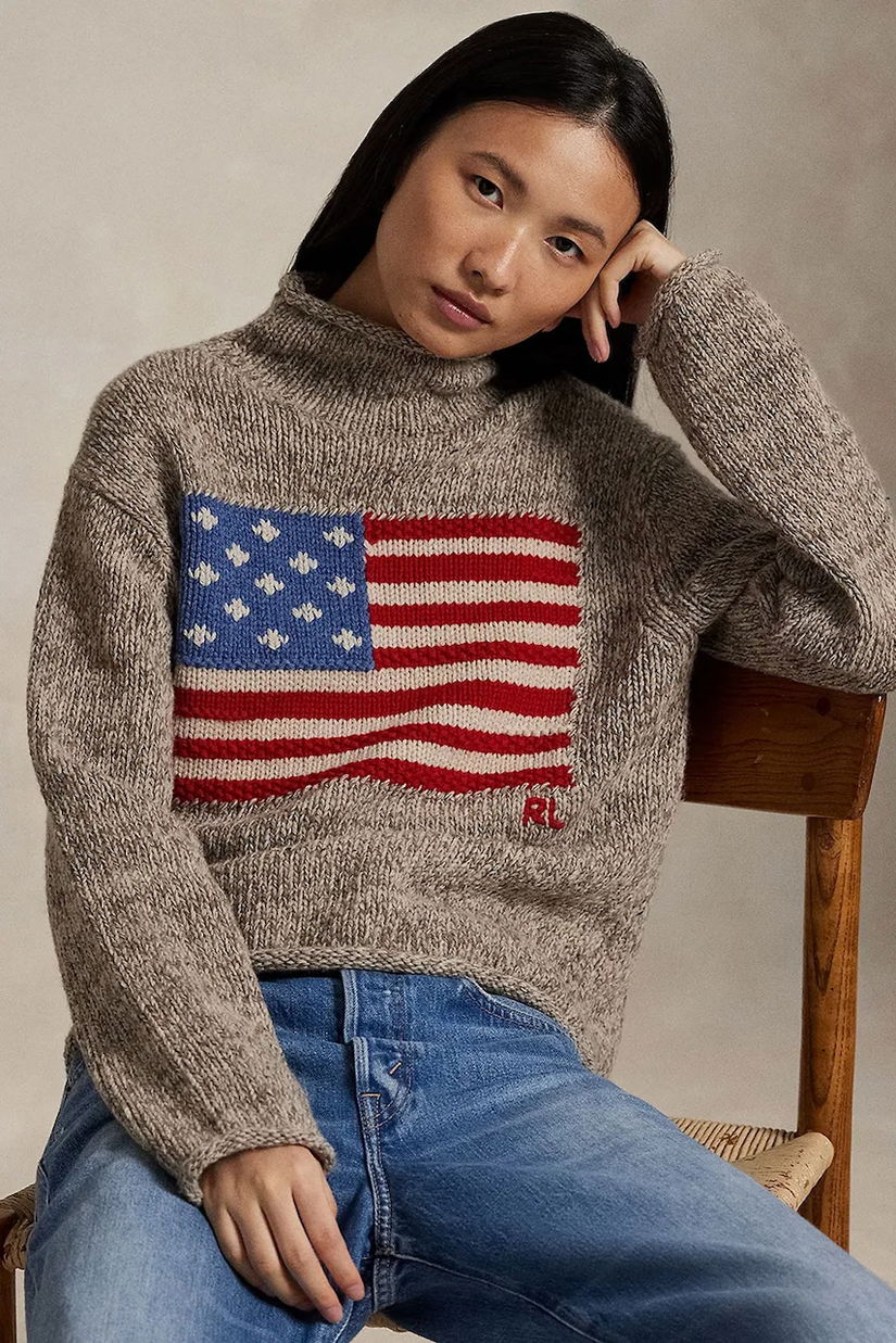 Polo Ralph Lauren maletă femeiască cu lână