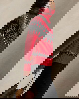 Polo Ralph Lauren cu guler înalt de damă din lână