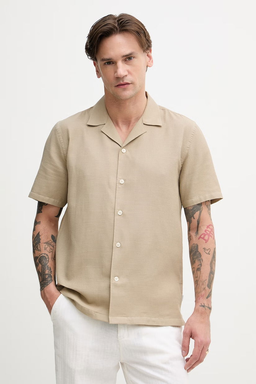 Lindbergh cămașă pentru bărbați, din bumbac