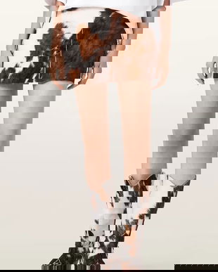 AllSaints fustă de piele DAPPLE MINI