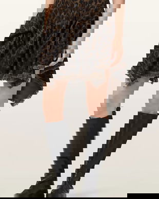 AllSaints fustă asimetrică CRISSY