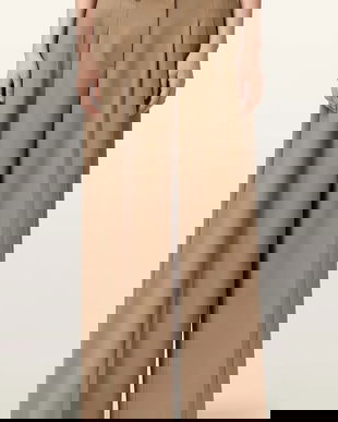 AllSaints pantaloni wide leg de damă cu lână POPPY