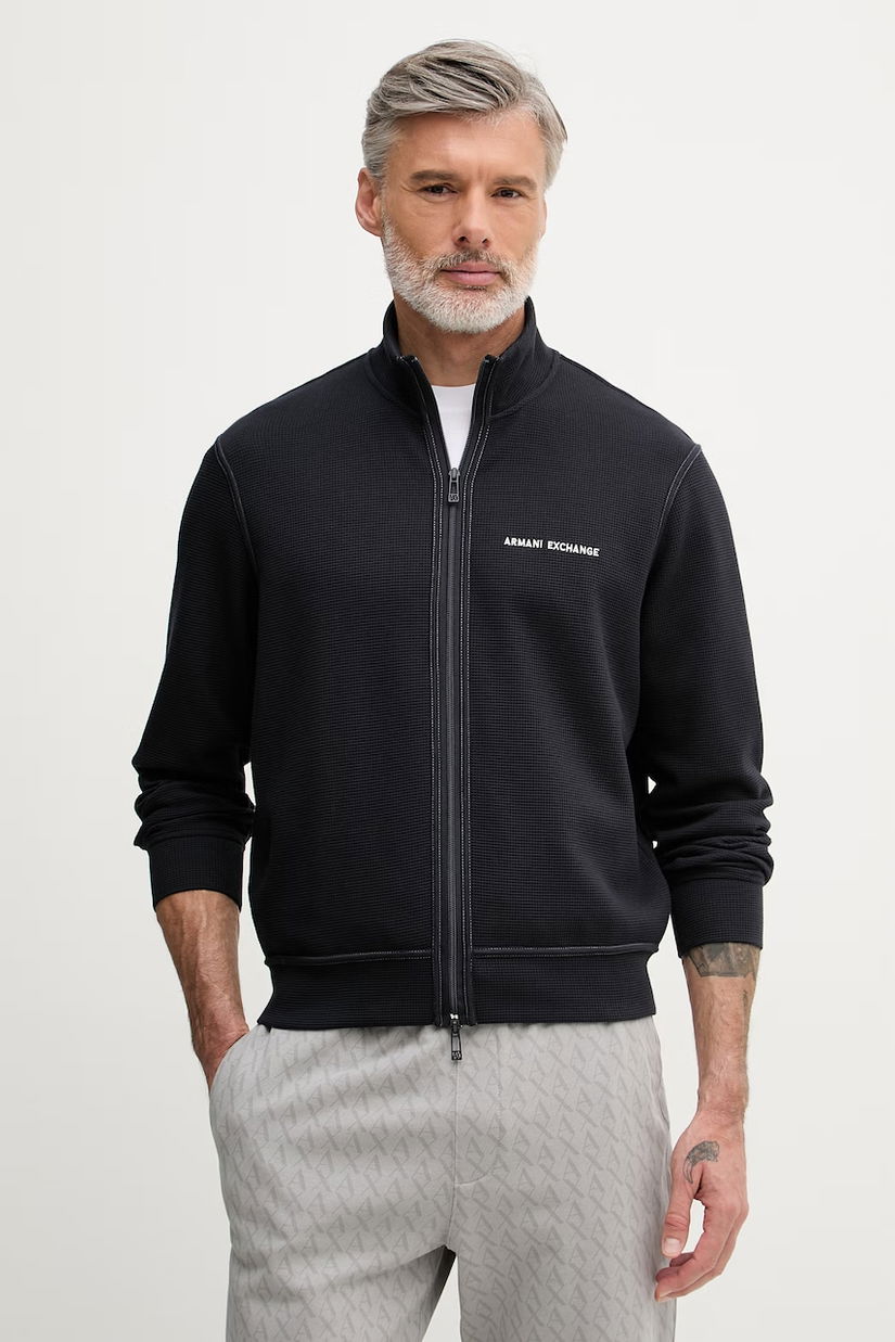 Armani Exchange hanorac cu fermoar pentru bărbați, din bumbac