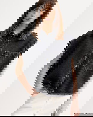 American Vintage cămașă pentru femei, din denim