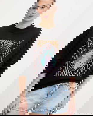 Hurley hanorac pentru femei, din bumbac CREW PERSEPHONE CREEK