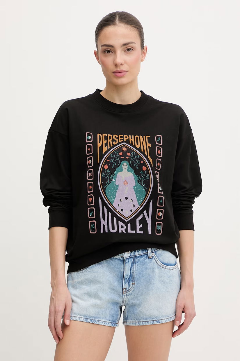 Hurley hanorac pentru femei, din bumbac CREW PERSEPHONE CREEK