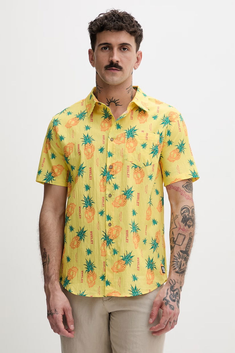 Hurley cămașă pentru bărbați, cu amestec de bumbac