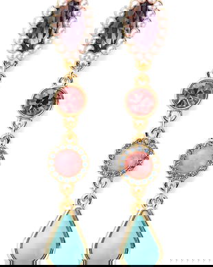 Kurt Geiger London cercei pentru femei, din metal cu zirconiu cubic