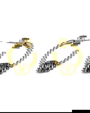 Kurt Geiger London cercei pentru femei metalici cu zirconiu cubic