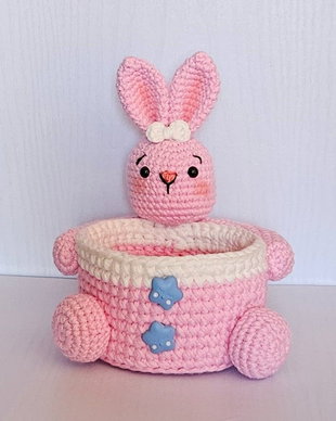 Cosulet Iepuras Handmade crosetat Amigurumi
