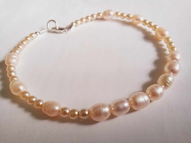 Perle naturale roz- ivoire