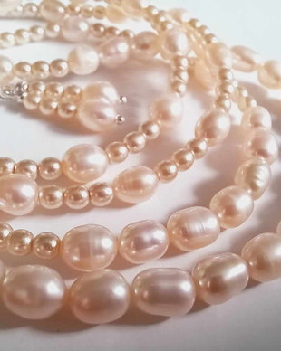 Perle naturale roz- ivoire