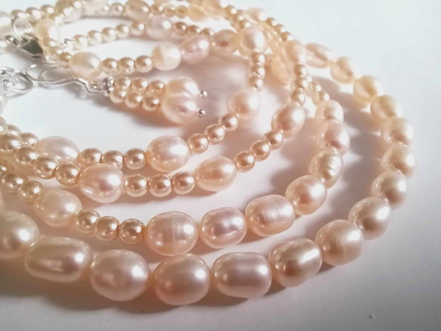 Perle naturale roz- ivoire