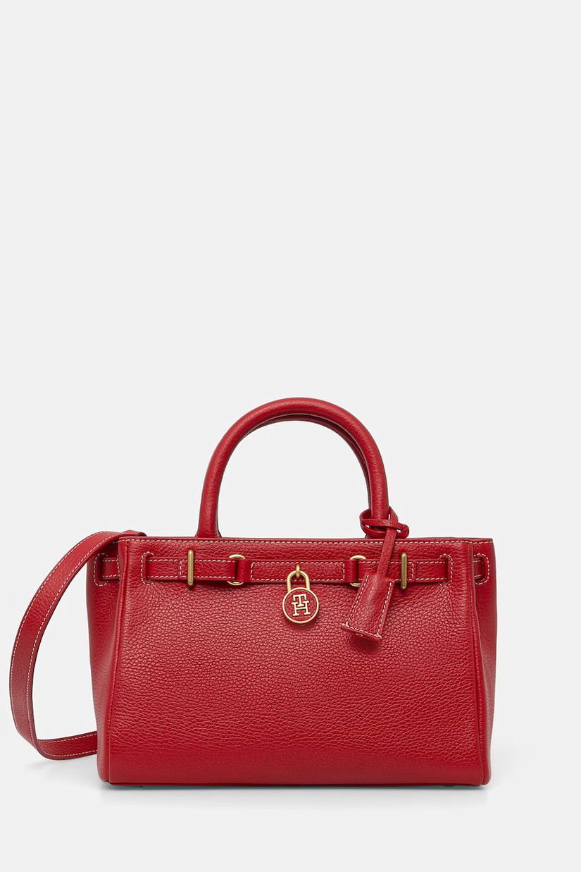 Tommy Hilfiger tote bag pentru femei, din piele