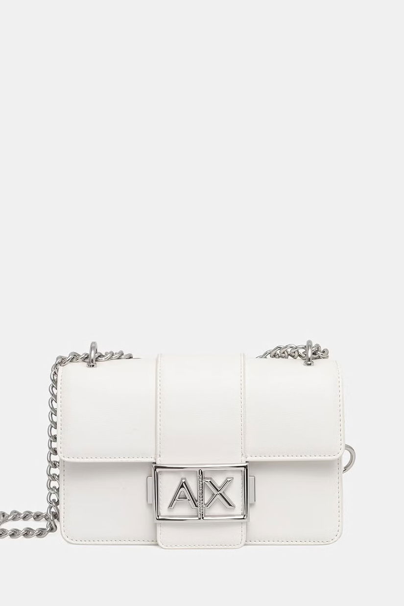 Armani Exchange geantă poștaș pentru femei, din imitație de piele